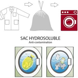 lot de 25 Sacs hydrosoluble pour linge contaminé